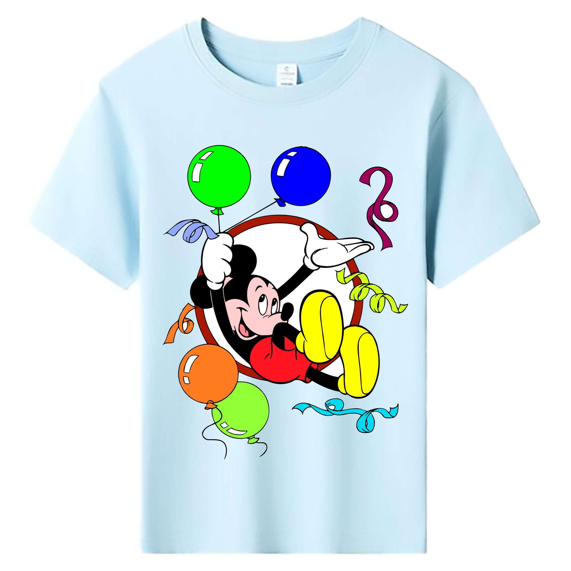 ミッキーマウス Mickey Mouse 綿100％キッズTシャツ（フロントプリント）